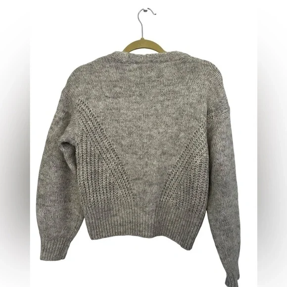 Madewell Wool-Blend Wedge Sweater in Light Beige Size XXS - Picture 3 of 10